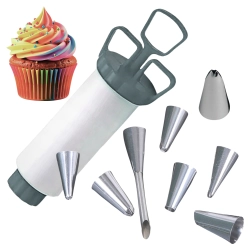 Dekorator szpryca do tortu tylki do nadziewania kremu ozdoby na tort 9 el